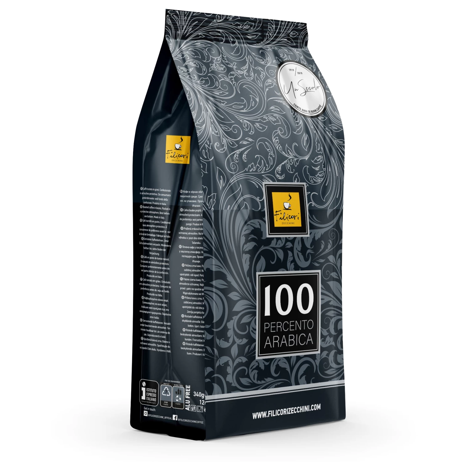 Filicori Zecchini 100 Percento Arabica Whole Bean - 12oz
