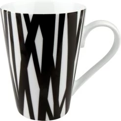 Konitz Black And White 13oz Mug Rhythm Design