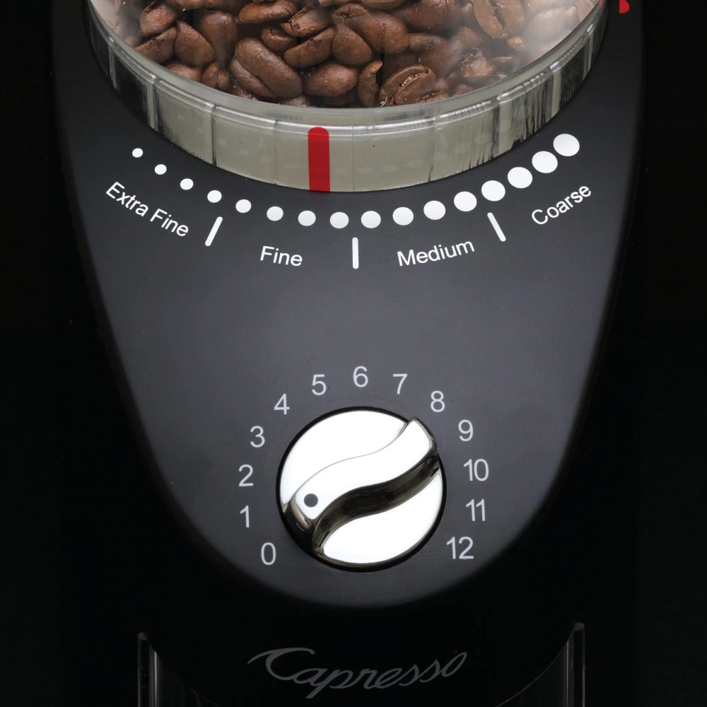 Capresso Infinity Plus Conical Burr Coffee Grinder In Black - Image 4