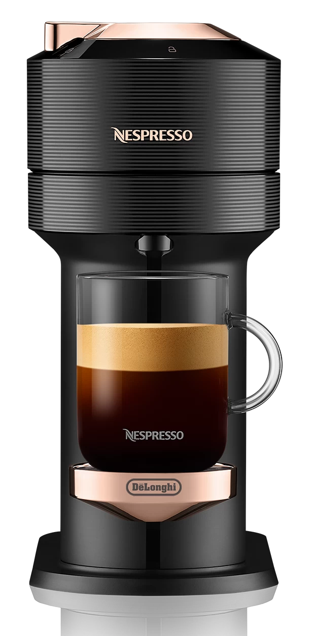 Nespresso Vertuo Next Premium Espresso Machine By DeLonghi With Aeroccino - Black Rose Gold - Image 5