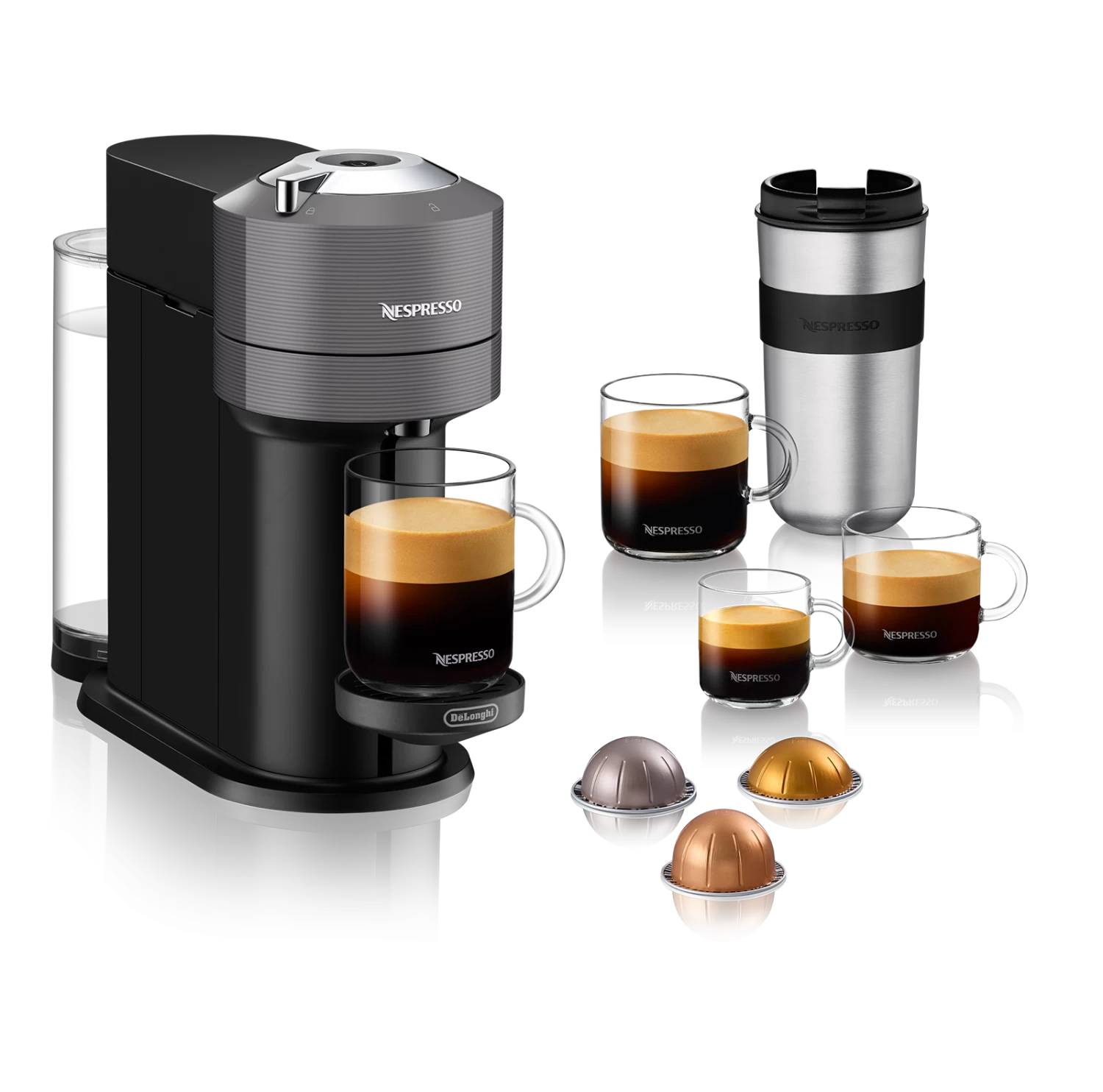 Nespresso Vertuo Next Espresso Machine By DeLonghi - Grey - Image 3