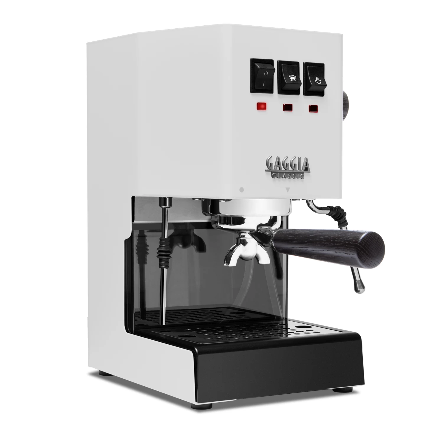 Gaggia Classic Evo Pro Espresso Machine In Polar White With Blackened Oak - Image 2