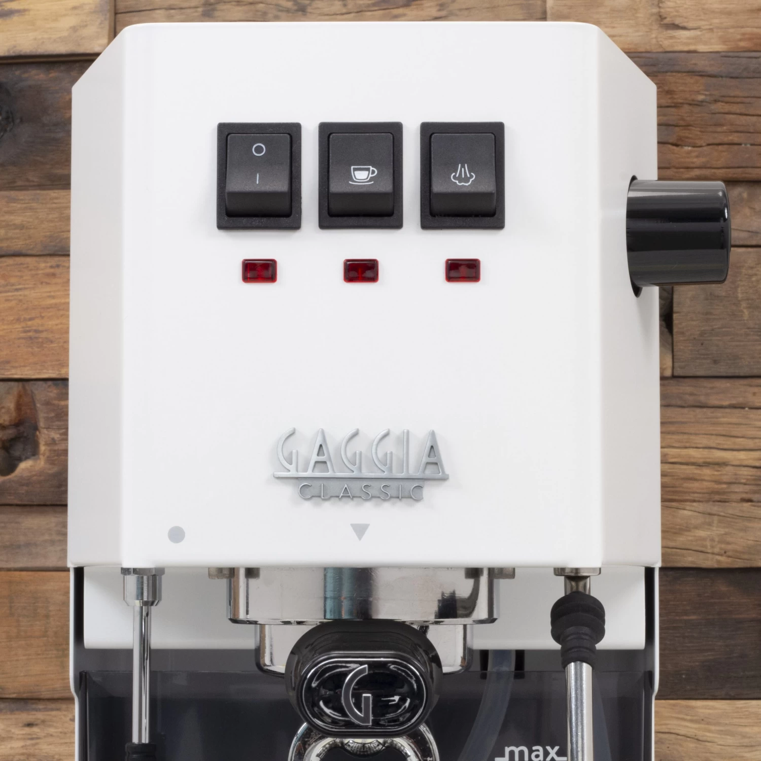 Gaggia Classic Evo Pro Espresso Machine In Polar White With Blackened Oak - Image 4