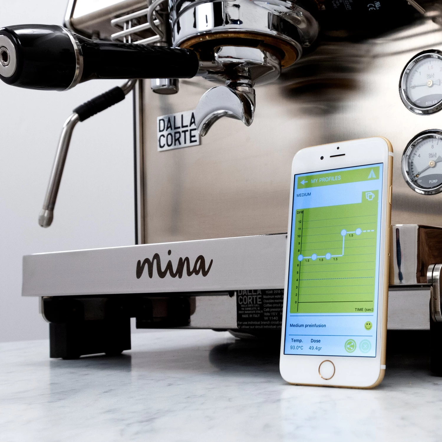 Dalla Corte Mina Espresso Machine (110v) - Dark Oak - Image 18