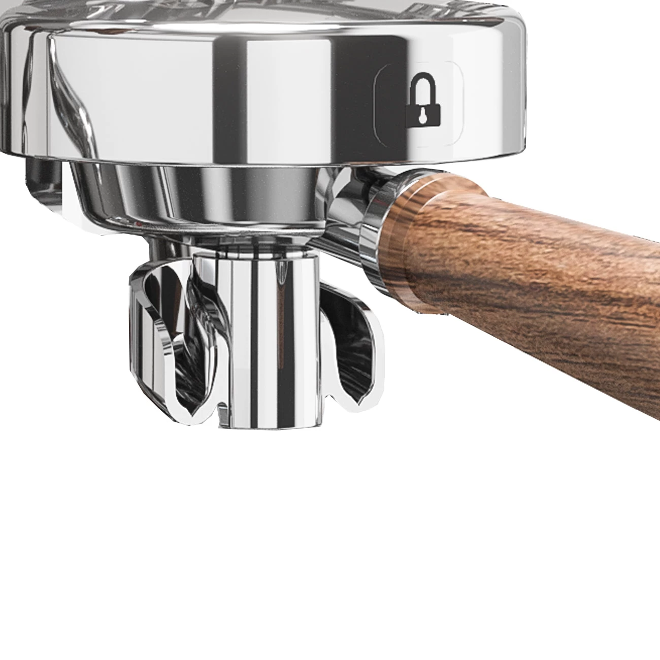 Lelit 58mm Double Spout Coffee Slide Portafilter - Walnut - Image 2