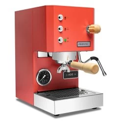 Profitec GO Espresso Machine - Red With Tiger Maple