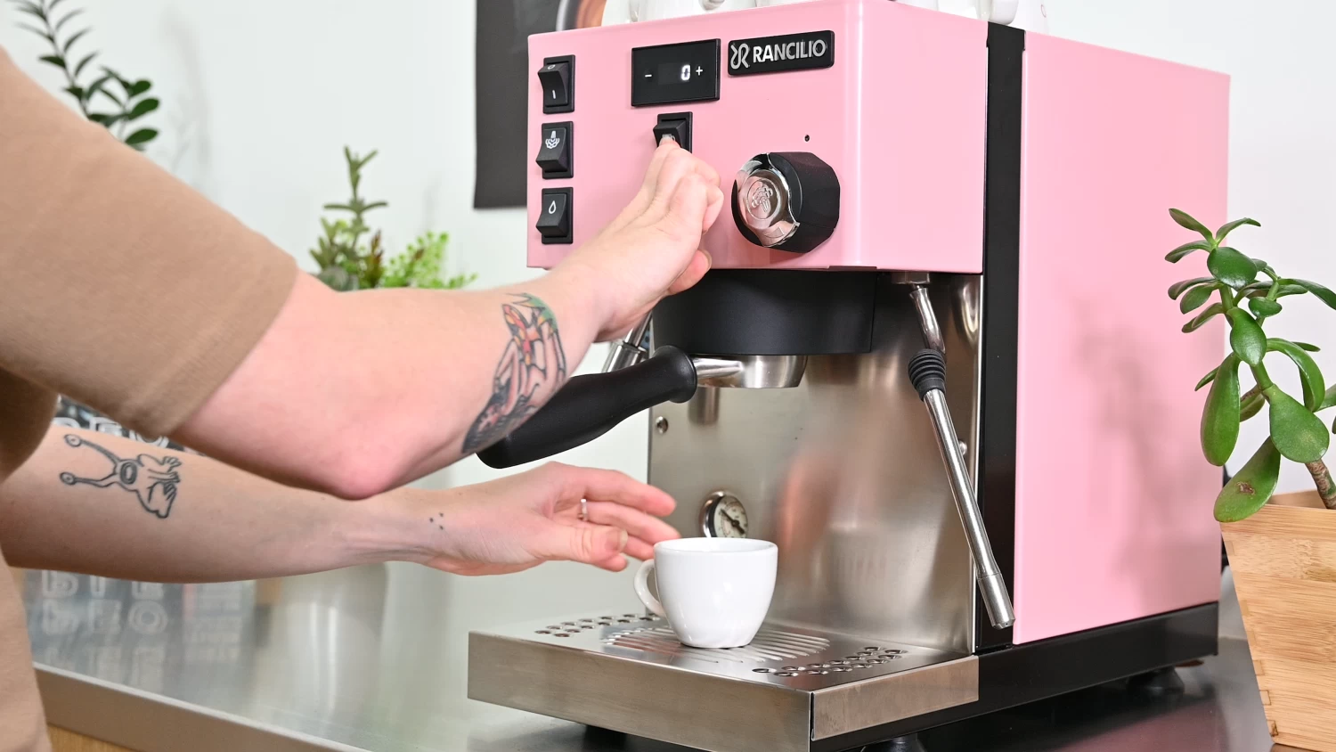 Rancilio Silvia Pro X Dual Boiler Espresso Machine In Pink - Image 5
