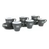 Rocket Espresso 6 Piece Flat White Cup And Saucer Set - Grey