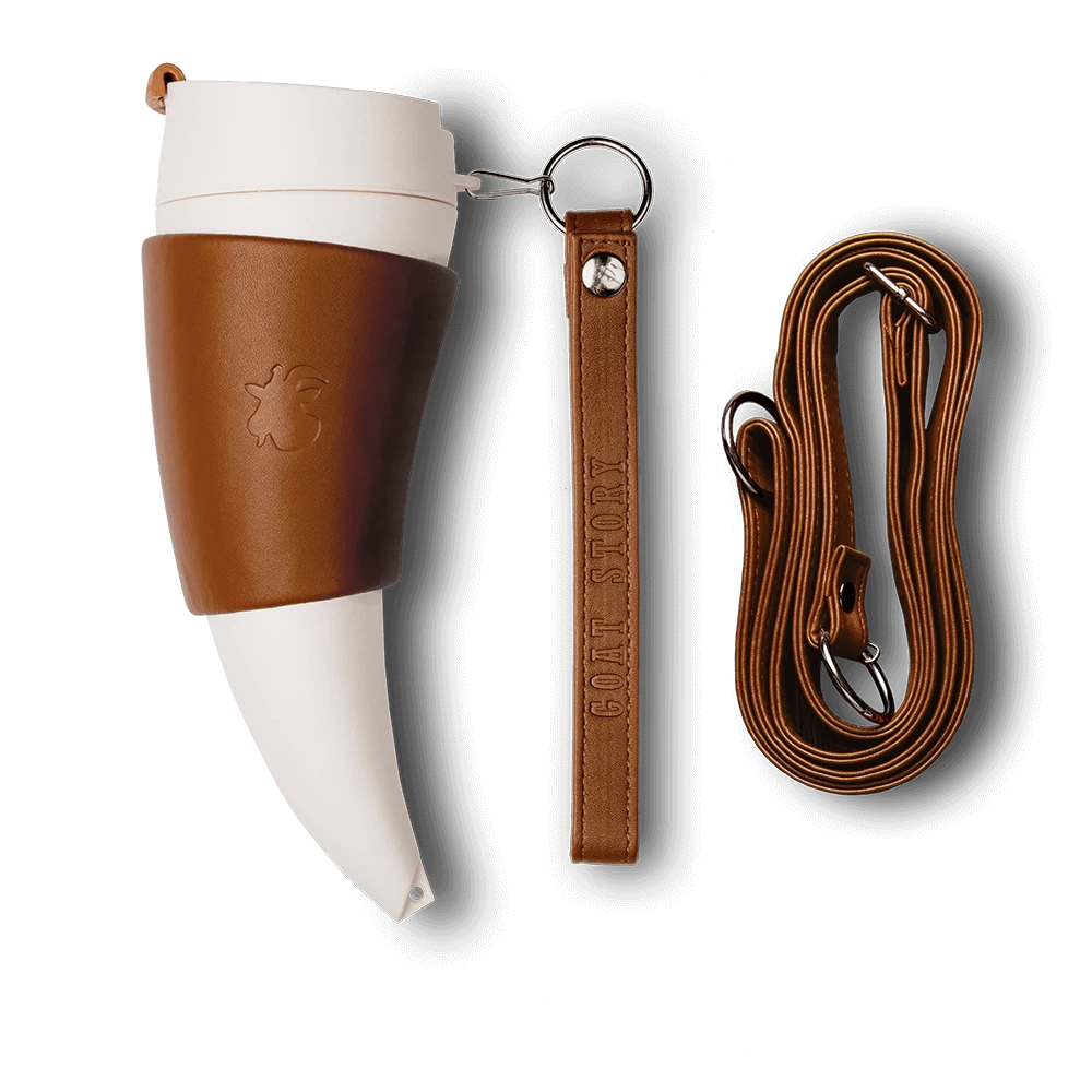 Goat Story Brown Leather Goat Mug 12oz - Image 2
